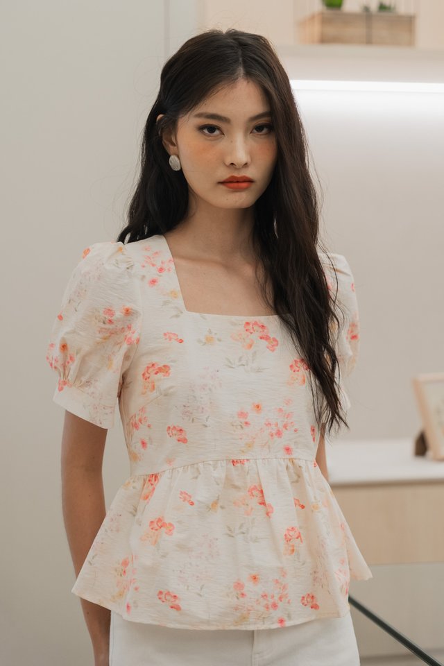 Reanne Babydoll Top In Cream