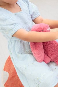 Ethereal Dreams Textured Kids Dress in Blue