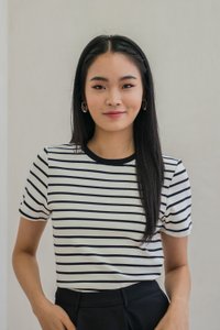 Simplicite Striped Crew Neck Tee In Black (XS)