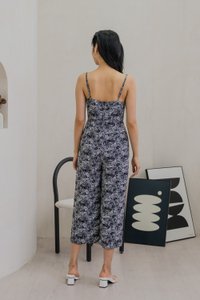 Jaycee Printed Camisole Jumpsuit In Black