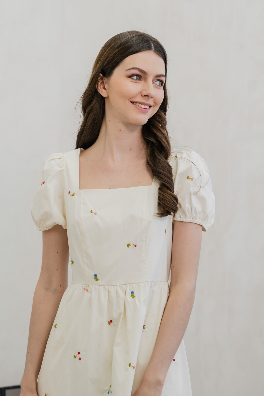Cherry Embroidered Dress