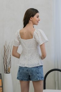 Ocean Denim Pocket Overlap Skort In Acid Wash (XS)