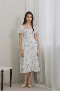Aurora Ruched Midi Dress (XS)