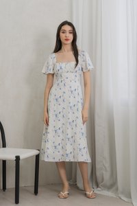 Aurora Ruched Midi Dress (XS)