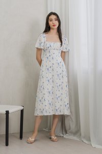 Aurora Ruched Midi Dress (XS)