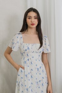 Aurora Ruched Midi Dress (XS)