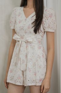 Sunbeam Floral Eyelet Romper (XS)