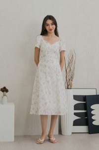 Sunbeam Floral Eyelet Midi Dress (XS)