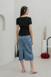 Winter Empire Waist Top In Black (XS)