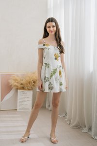 Karla Eyelet Cold Shoulder Dress Romper