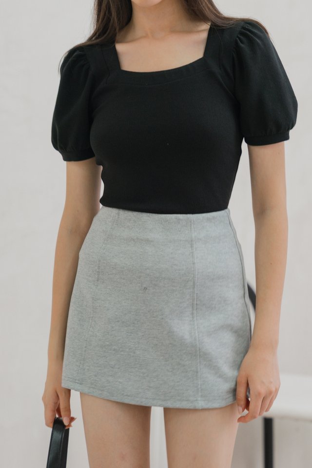 Swan Cotton Skort In Grey