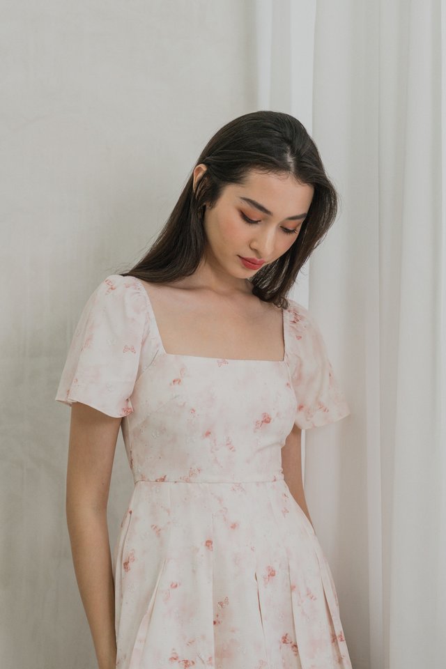 Rexa Ribbon Pleated Romper