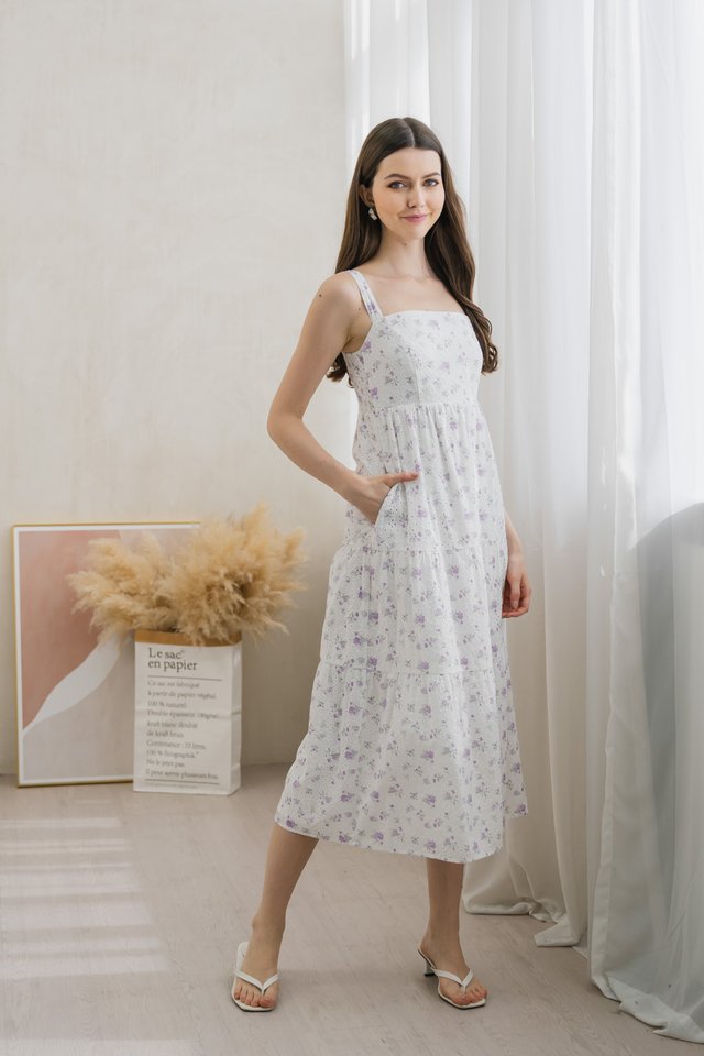 Iliana Eyelet Tiered Maxi Dress