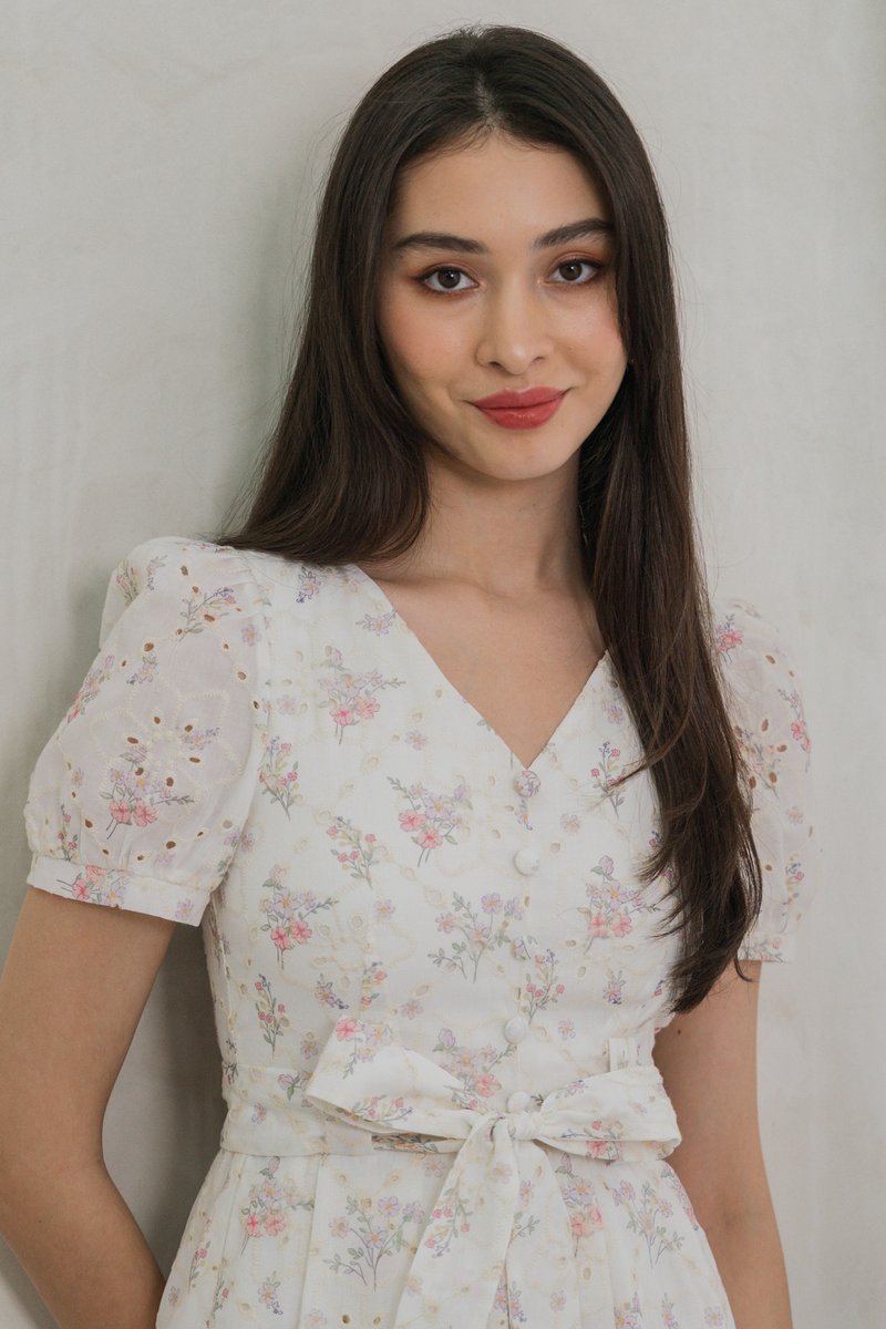Sunbeam Floral Eyelet Romper (XS)