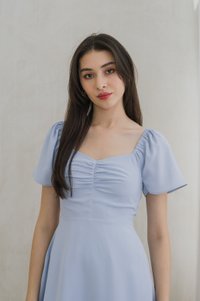 Rosabel Sweetheart Dress Romper In Powder Blue (XS)