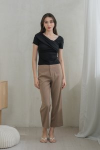 Whitney Pocket Work Pants In Khaki Brown