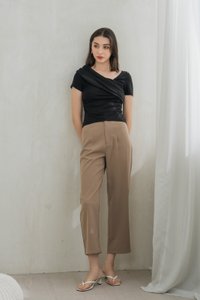 Whitney Pocket Work Pants In Khaki Brown