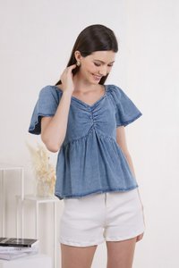 Dear Denim Sweetheart Top (XS)