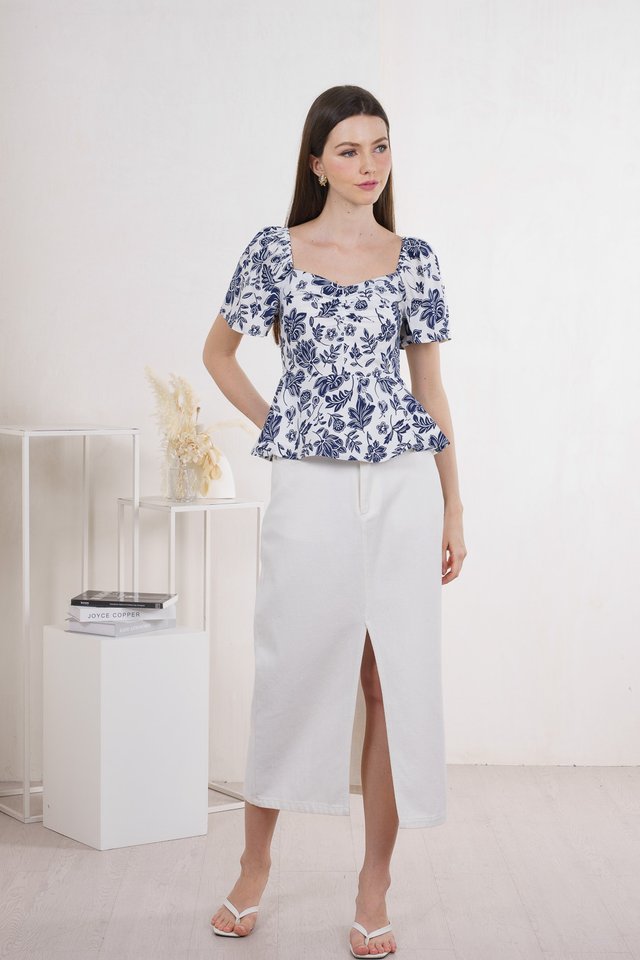Opal Floral Prints Sweetheart Top