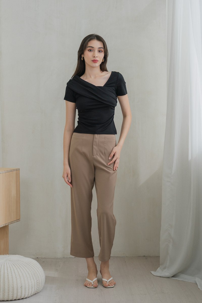 Whitney Pocket Work Pants In Khaki Brown