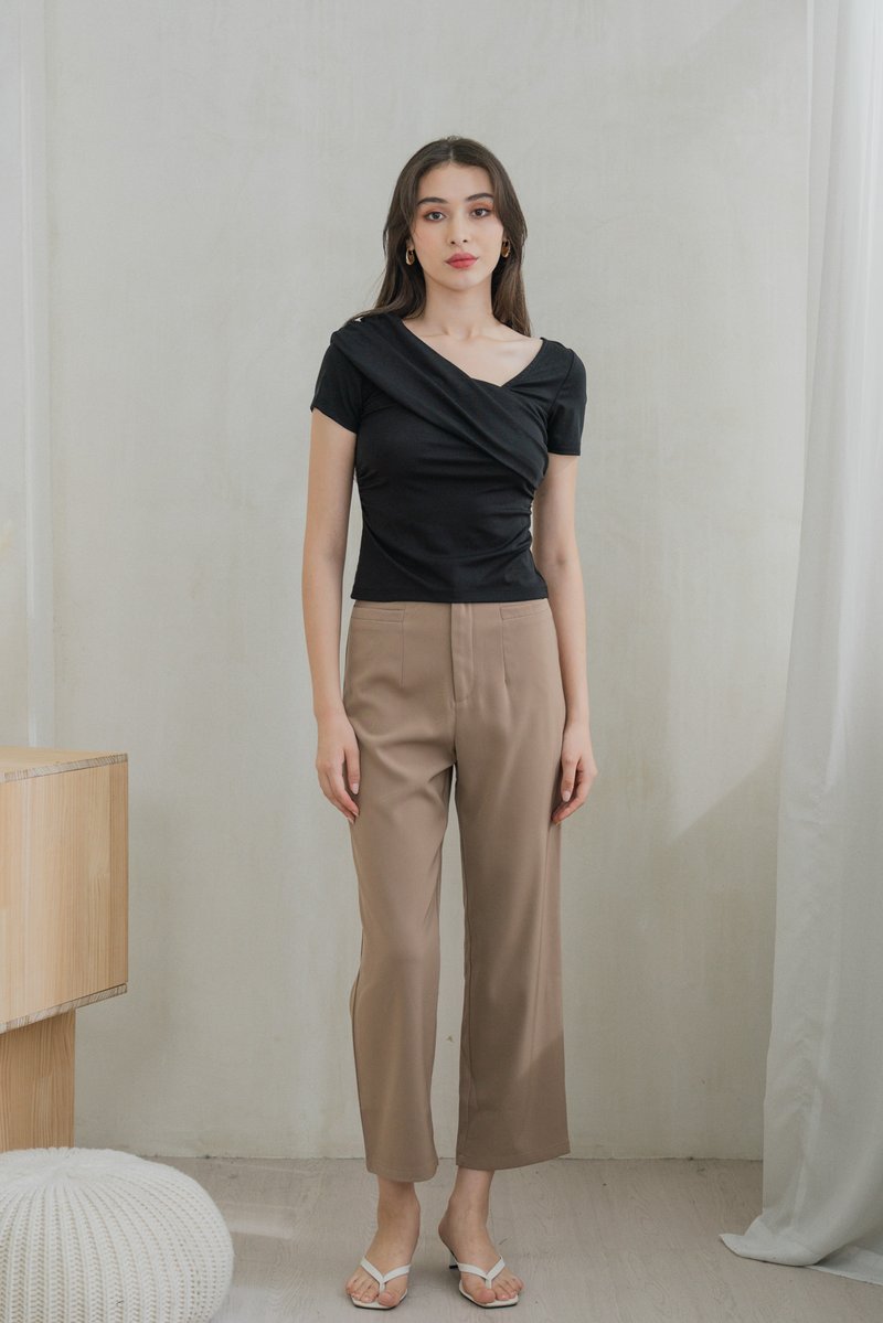 Whitney Pocket Work Pants In Khaki Brown
