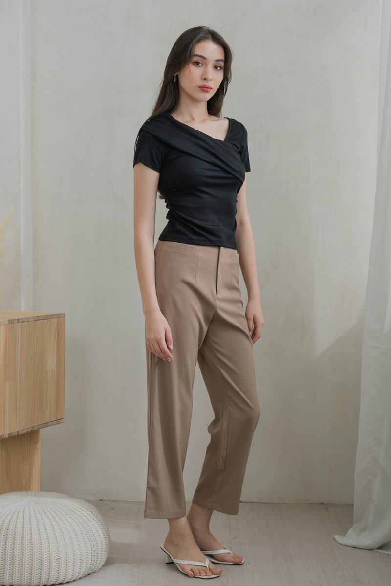 Whitney Pocket Work Pants In Khaki Brown