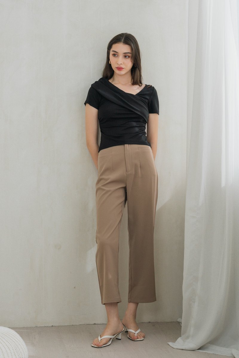 Whitney Pocket Work Pants In Khaki Brown