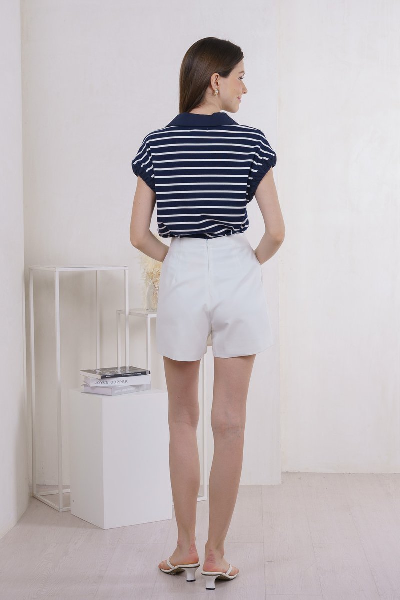 Odessa Side Slit Skort In White