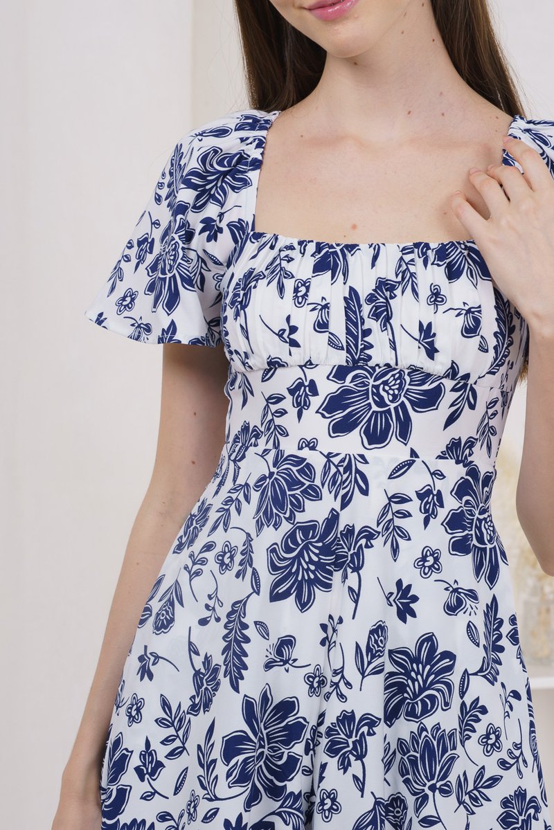 Opal Floral Prints Ruched Romper