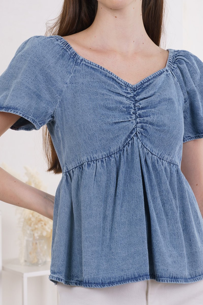 Dear Denim Sweetheart Top (XS)