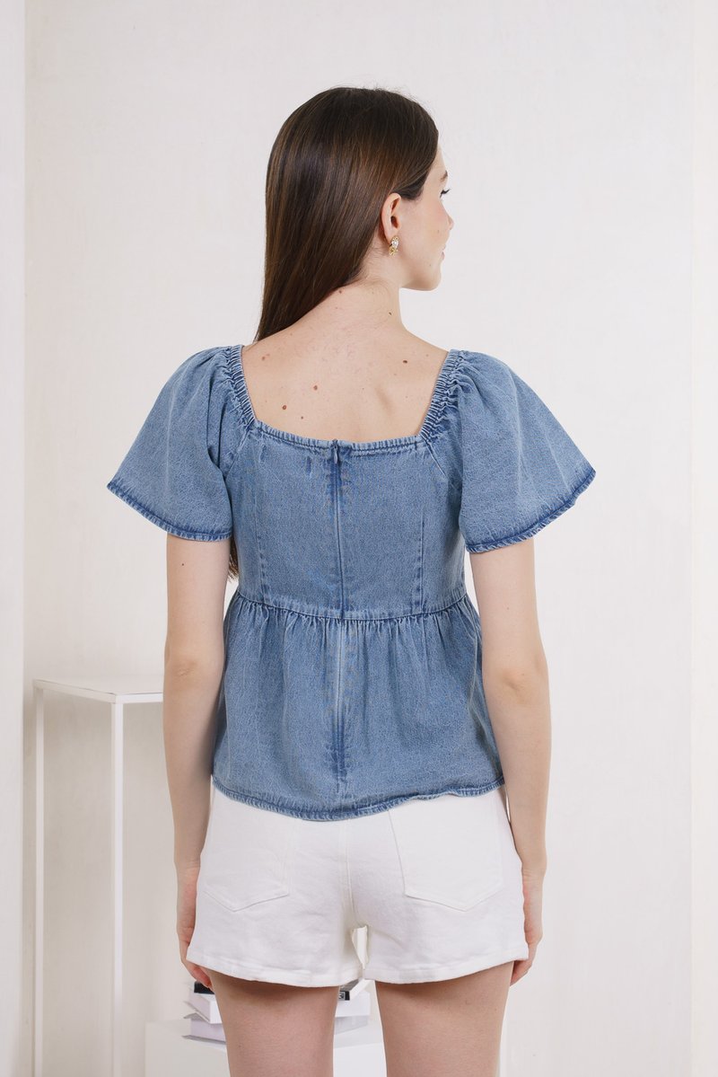 Dear Denim Sweetheart Top (XS)