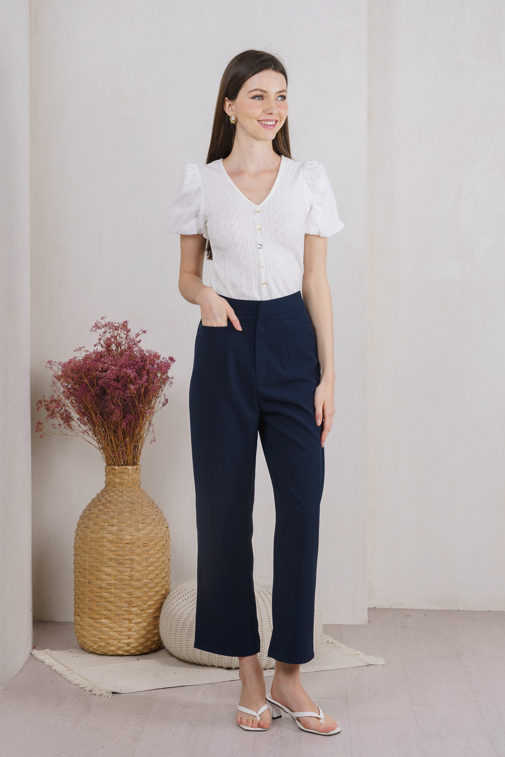 Marly Eyelet Box Knit