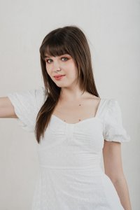 Bambi Ribbon Embroidery Tiered Midi Dress In White