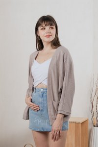 Aimee Ribbon Embroidery Denim Skort In Light Wash