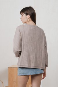Aimee Ribbon Embroidery Denim Skort In Light Wash