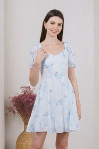 Stellar Printed Empire Waist Dress
