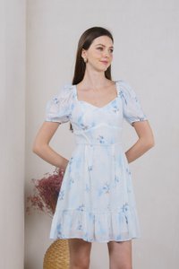 Stellar Printed Empire Waist Dress