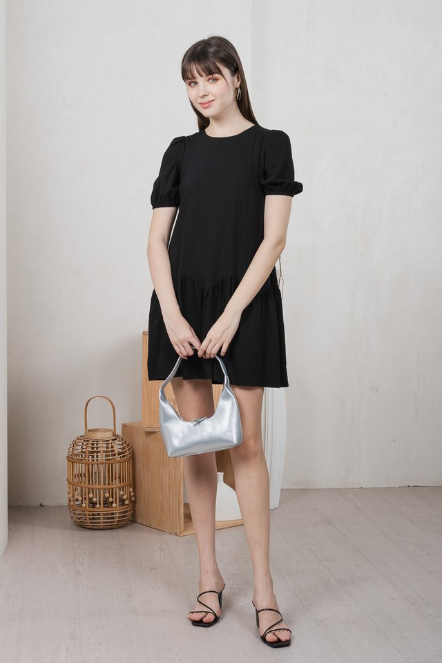 Genie Tencel Dropwaist Dress In Black
