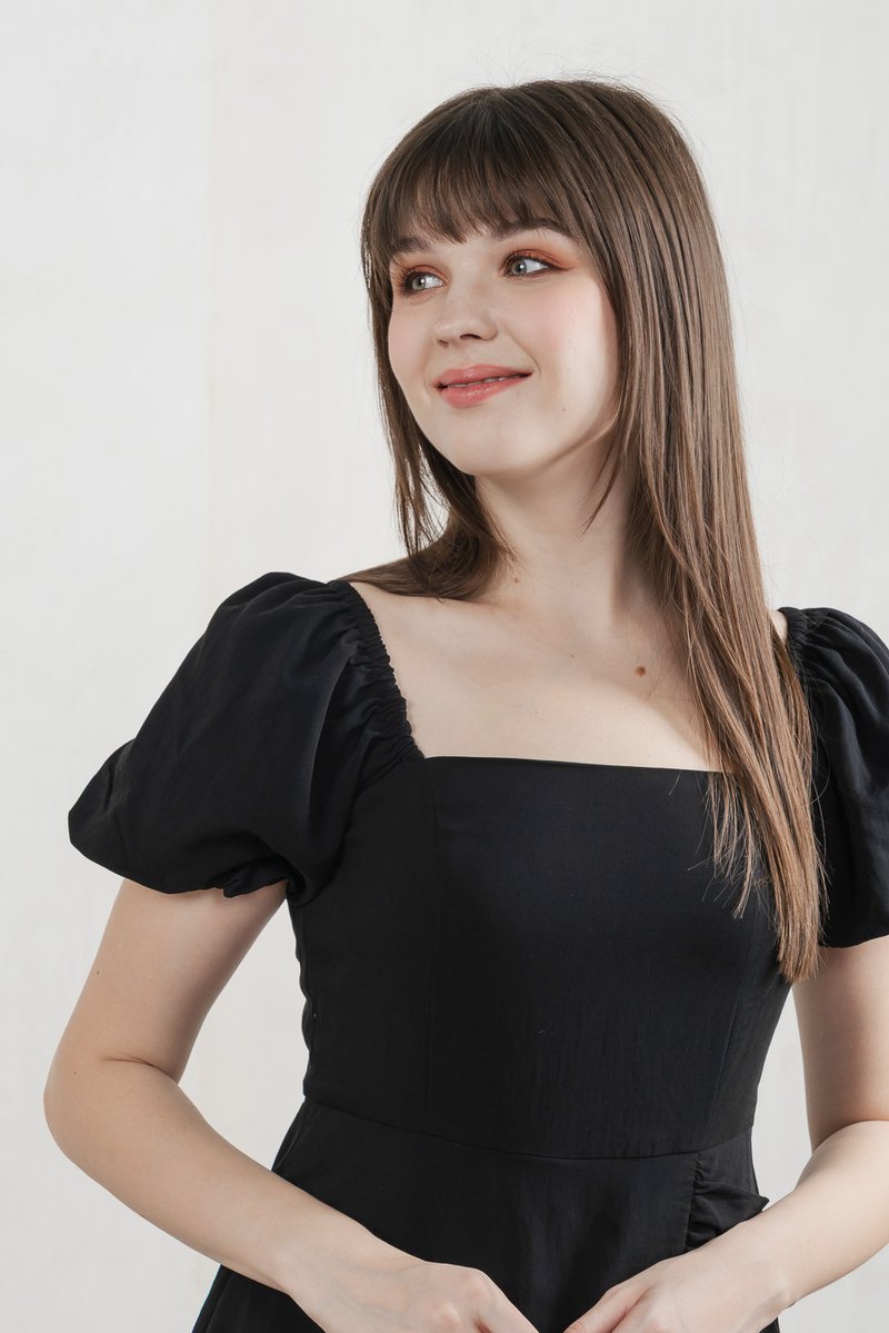 Waverly Ruffles Romper In Black