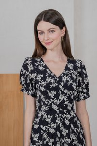 Muse Garden Prints Romper In Black