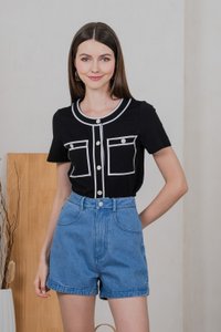 Sylph Denim High Waist Short in Mid Wash