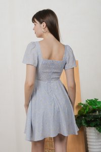 Amor Floral Sweetheart Dress Romper In Ice Blue (XS)