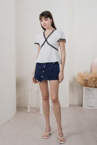 Lancie Lace Babydoll Top In White