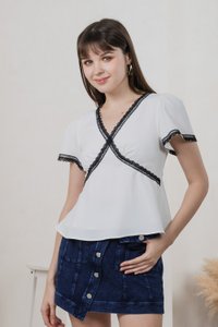 Lancie Lace Babydoll Top In White
