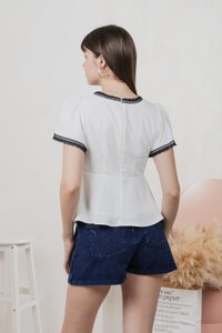 Lancie Lace Babydoll Top In White