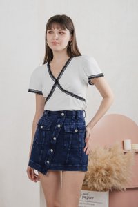 Lancie Lace Babydoll Top In White