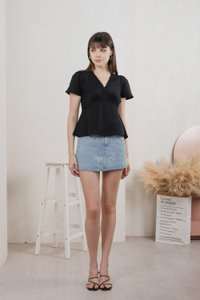 Lancie Lace Babydoll Top In Black (XS)