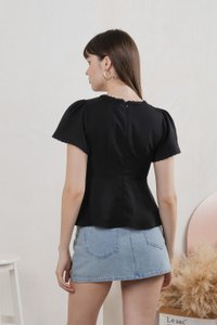 Lancie Lace Babydoll Top In Black (XS)