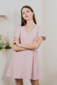 Kalisee Empire Waist Dress In Pink (L)