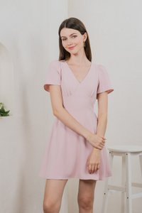 Kalisee Empire Waist Dress In Pink (L)